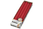 Bougie gothique Bolsius 245/24mm boîte a 4 Rouge