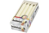 Bolsius Dinerkaars 180/21mm doos a 8 Ivoor