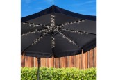 Guirlande solaire éclairage parasol LED 72L blanc chaud
