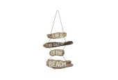 Hanger drijfhout "Life is better at the beach"