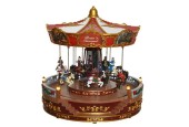 Carrousel de village de Noël Lumineo LED Ø31xH31cm avec mouvement, musique et éclairage