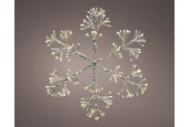 Lumineo LED sneeuwvlok met flits effect 42x48cm 192L warm wit