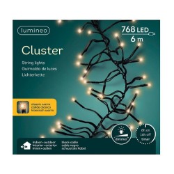 Lumineo LED cluster verlichting 768Lampen 6m klassiek warm met dimer en timer