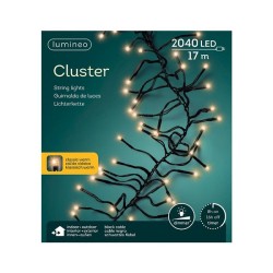 Éclairage cluster LED Lumineo 2040L 17m avec variateur et timer, Classique chaud