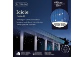 Guirlande lumineuse LED Lumineo 490L 20m. Minuterie de 8 heures et lampe à effet scintillant à 8 fonctions, couleur blanc chaud 