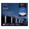 Guirlande lumineuse LED Lumineo 175L 7,5m. Minuterie de 8 heures et lampe à effet scintillant à 8 fonctions, couleur blanc chaud