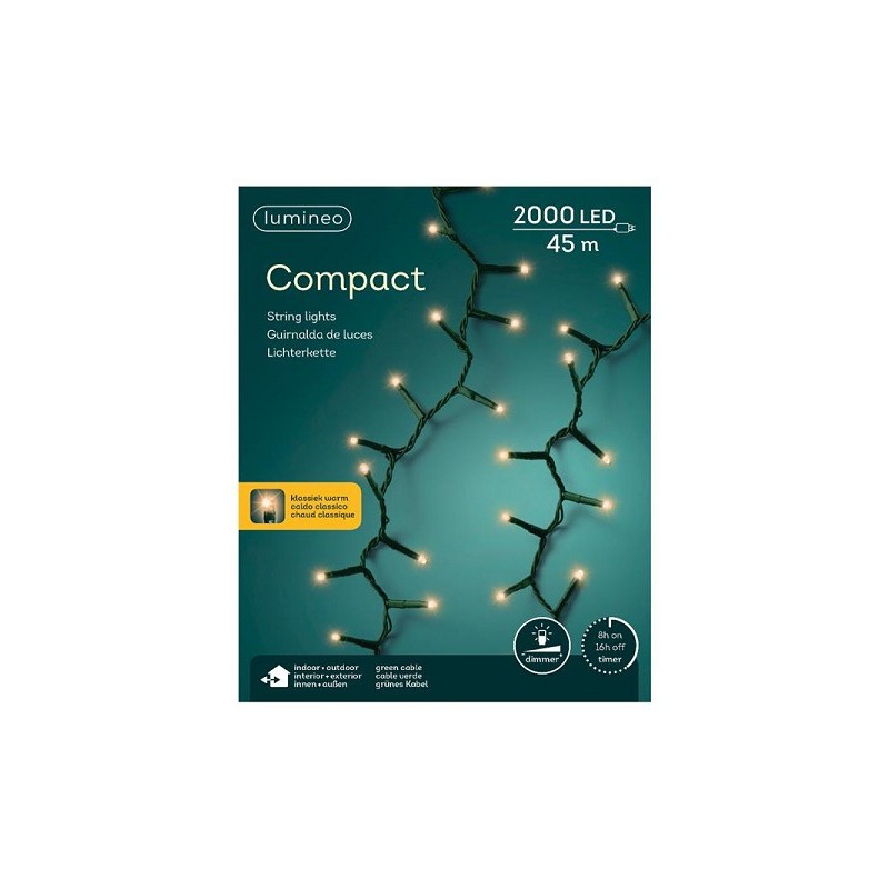 Luminaires compacts Lumineo LED fixes 2000L 45m avec minuterie 8 heures