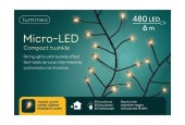 Lumineo Micro LED compact avec lumières 480l-6m, 8 fonctions effet scintillant Classique chaud