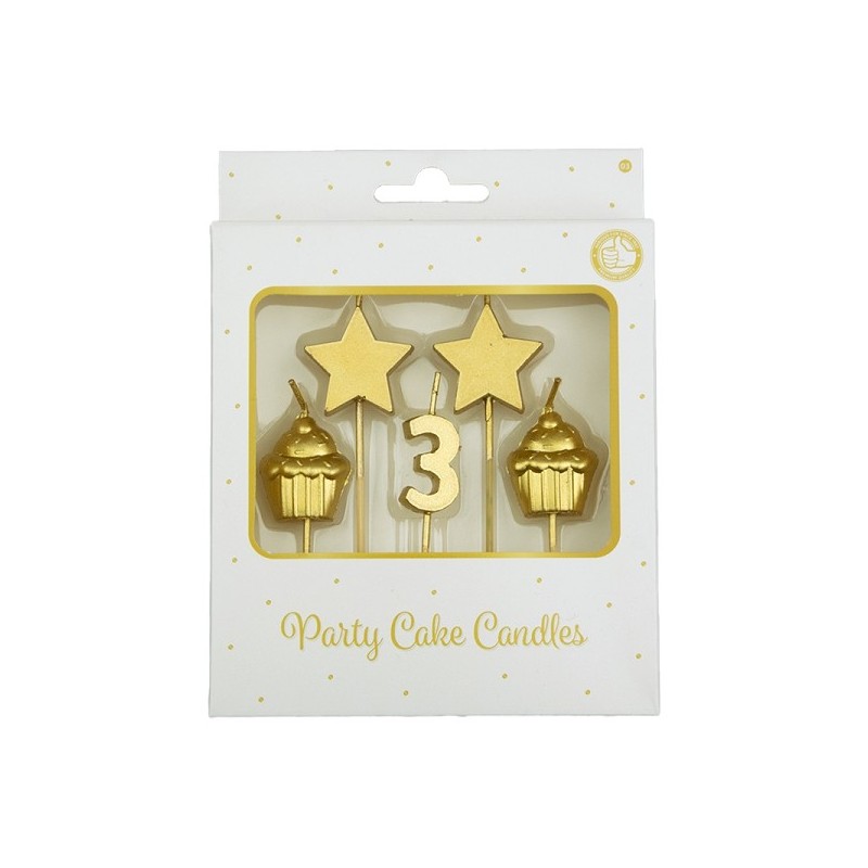 Paperdreams Party cake candles - 3 jaar