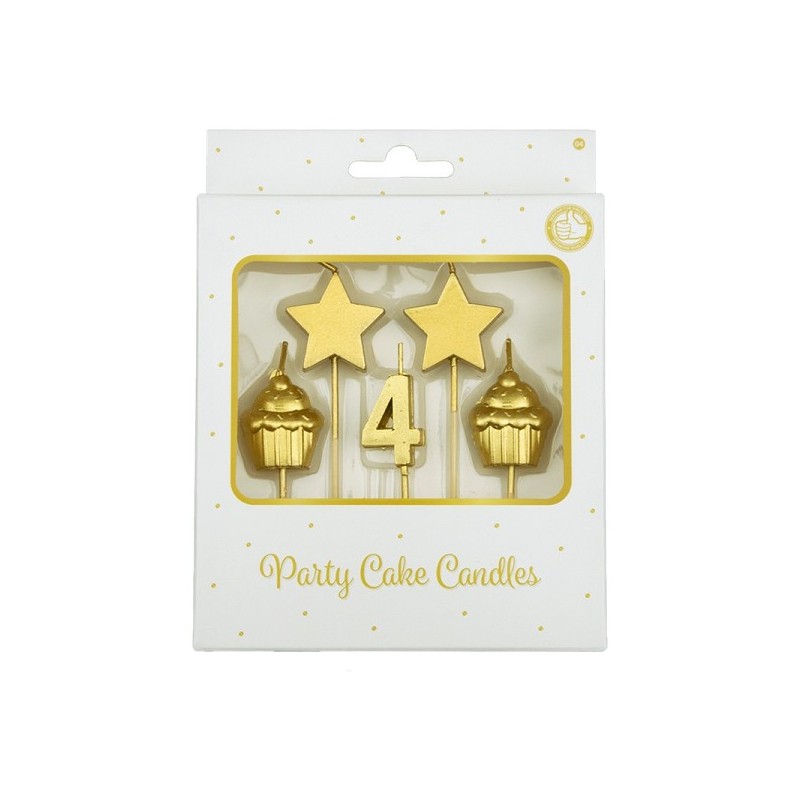 Paperdreams Party cake candles - 4 jaar