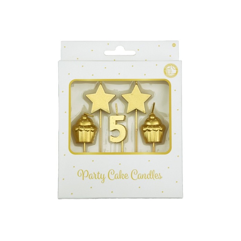 Paperdreams Party cake candles - 5 jaar