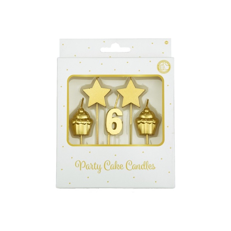 Paperdreams Party cake candles - 6 jaar