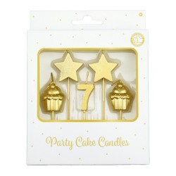 Paperdreams Bougies pour gâteaux de fête - 7 ans