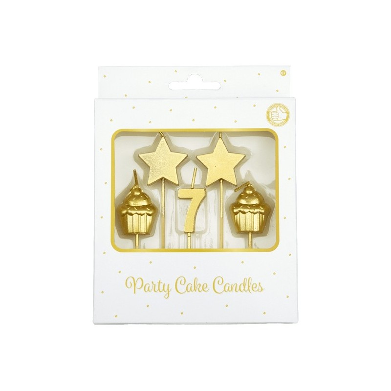 Paperdreams Party cake candles - 7 jaar