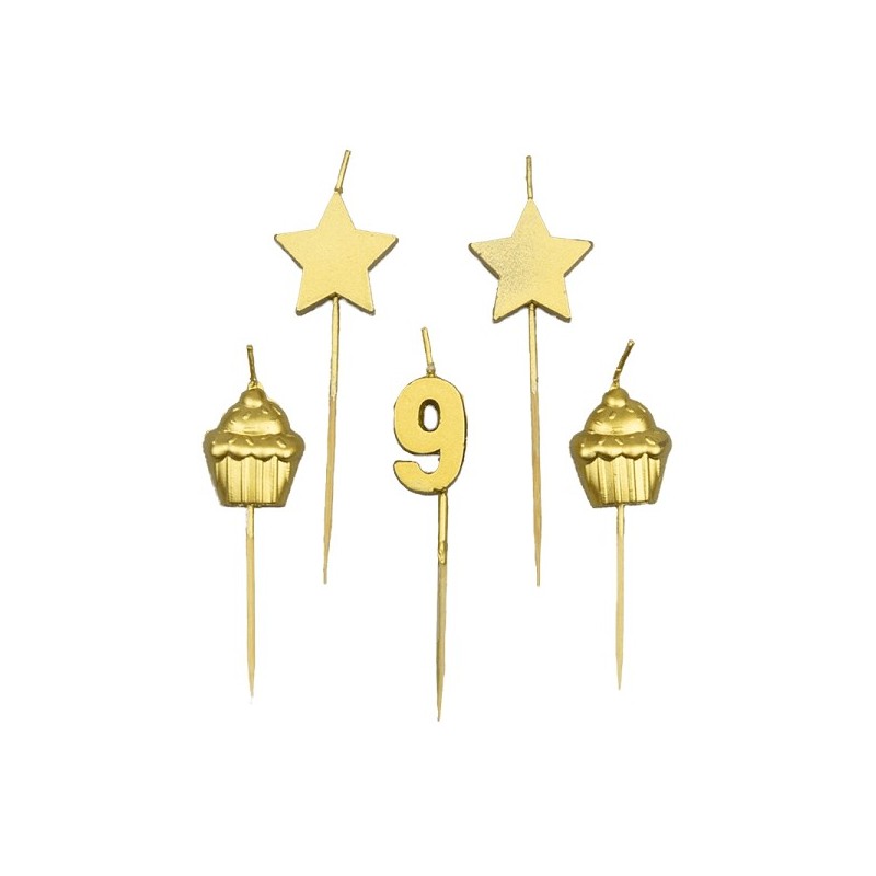 Paperdreams Party cake candles - 9 jaar
