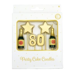 Bougies pour gâteaux de fête Paperdreams - 80 ans