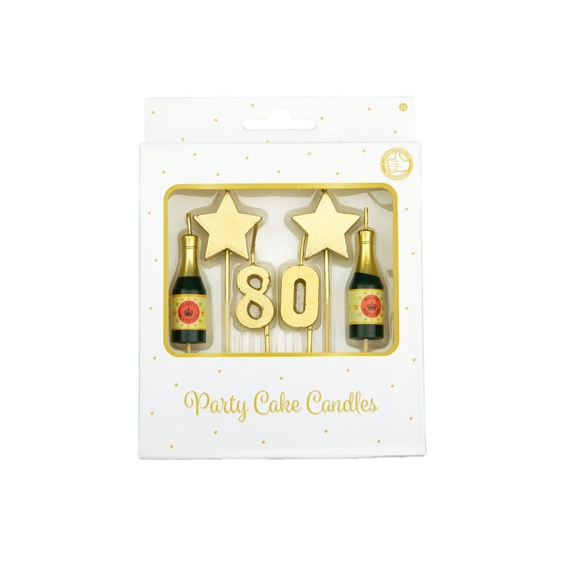 Paperdreams Party cake candles - 80 jaar