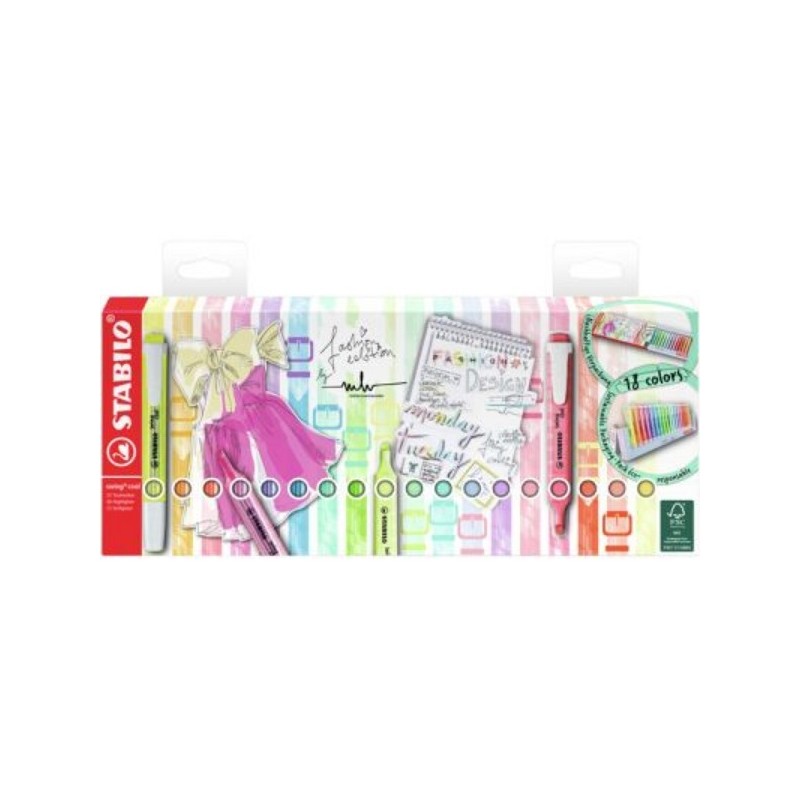 Stabilo Swing Cool set de bureau de marqueurs 18 pièces