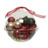 Decoris Lot de 30 boules de Noël incassables de couleurs assorties rouge, vert et or