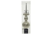 Decoris Glazen piek antique-look 31cm zilver