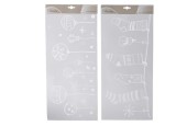 Decoris Autocollant PVC ambiance Noël blanc 23x49cm