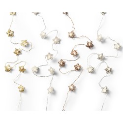 Lumineo Micro éclairage de décoration LED 20 lumières avec étoiles en métal avec minuterie