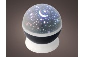 Lumineo Projecteur LED / lampe de nuit ciel étoilé rotatif dia.12cm 4 lampes pour chambre d'enfant par exemple