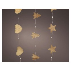 Lumineo Micro LED decoratief string verlichting 10 lampen Warm wit met hout