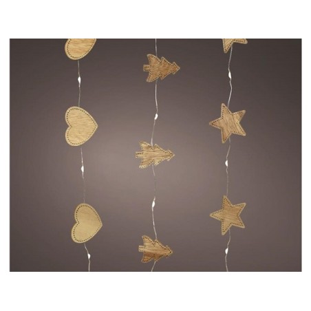 Lumineo Micro LED decoratief string verlichting 10 lampen Warm wit met hout