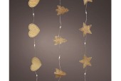Guirlande lumineuse décorative LED Lumineo Micro 10 lampes Blanc chaud avec bois