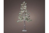 Lumineo LED kunst kerstboom frosted look met 72 lampen 150cm warm wit voor buiten gebruik