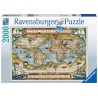Ravensburger Puzzel De wereld rond, wereldkaartpuzzel 2000 stukjes