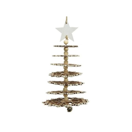 Pendentif de Noël Decoris Sapin de Noël 3D en contreplaqué 11x11x21cm