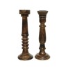 Chandelier Decoris en bois de manguier marron lavage dia15x45cm