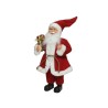 Decoris Kerstman met pakket in traditioneel rode kerstpak 14x25x45cm