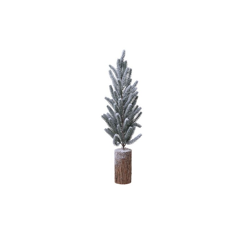 Decoris Mini sapin de Noël vert finition neigeux dia15x34cm