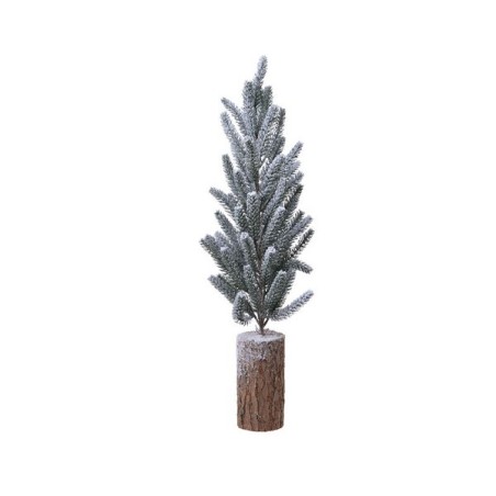 Decoris Mini sapin de Noël vert finition neigeux dia15x34cm