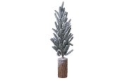Decoris Mini sapin de Noël vert finition neigeux dia15x34cm
