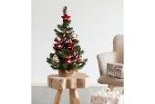 Everlands kunststof kerstboom inclusief decoratie kerstrood/wit  dia35cm x 60cm