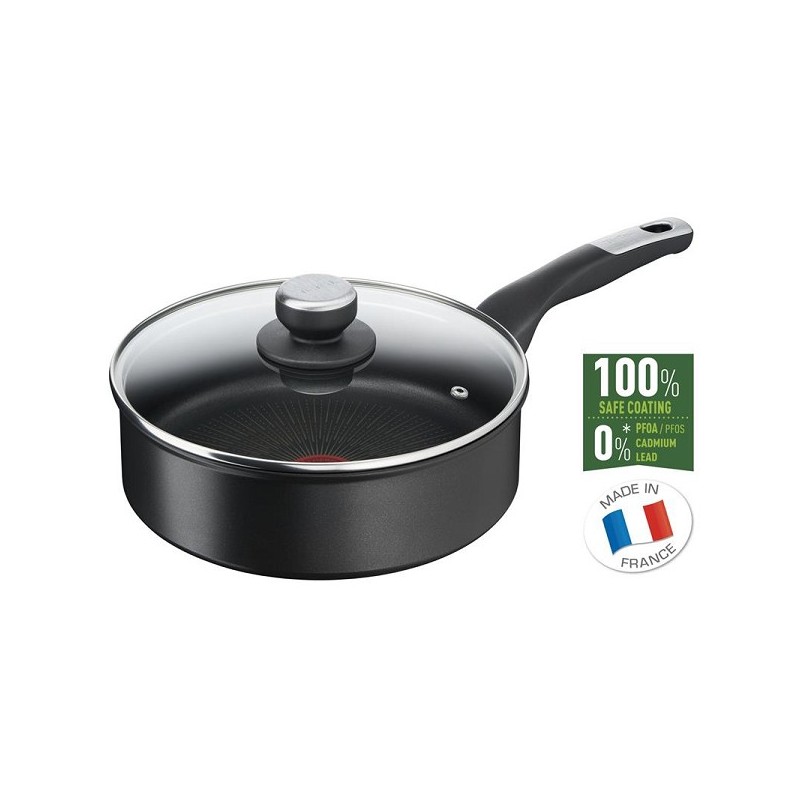 Cocotte Tefal Unlimited 24 cm + couvercle en aluminium avec revêtement titane, tous feux dont induction