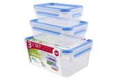 Emsa Clip & Close Vershouddoos, set van 3 stuks, 0,55 L/1 L/2,3 L