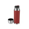 Emsa Senator Bouteille isotherme, Safe Loc, 0,5 L acier inoxydable - manchon silicone/rouge