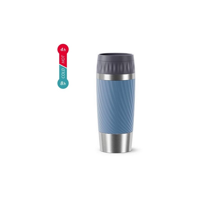 Emsa Travel Mug Easy Twist tasse isotherme bleu inold 360ml anti-fuite