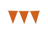 Ligne drapeau géant Orange 10m plastique 30x45cm
