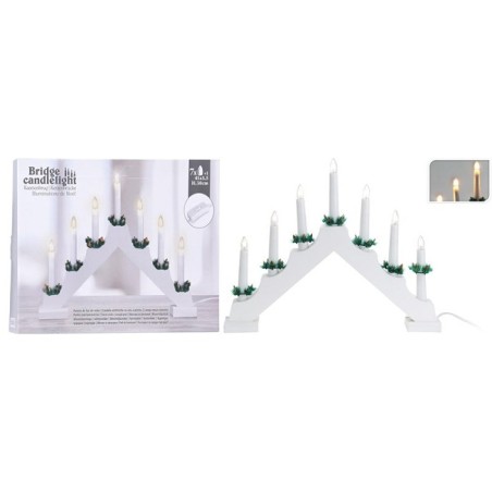 Arc de bougie Bois 7 lampes