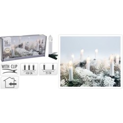 Éclairage de bougies 16 bougies avec clip