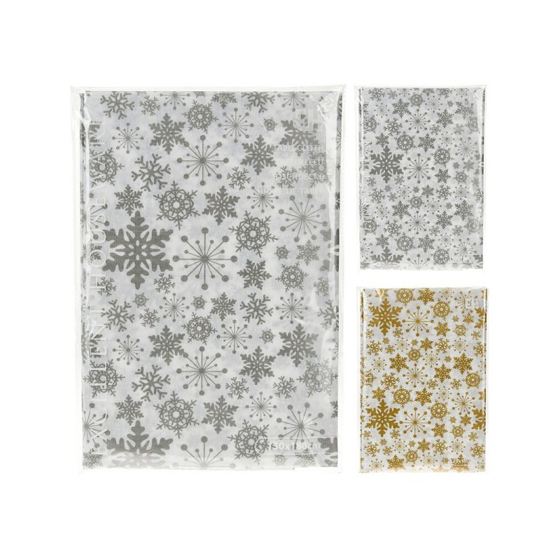 Nappe dos flanelle 130X180cm 2 motifs assortis argent ou doré