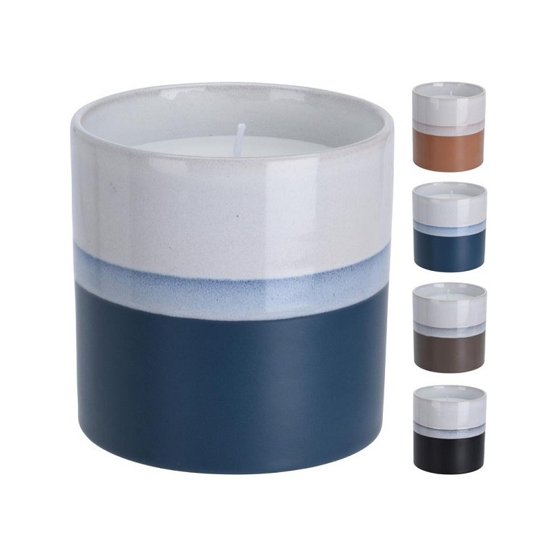 Kaars in keramieken pot 10X10X10Cm