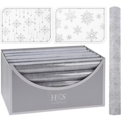 Tissu de décoration organza au design hivernal 36X200cm 2 motifs assortis