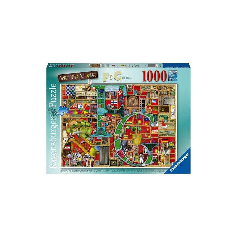 Ravensburger puzzel Awesome Alphabet F and G 1000 stukjes